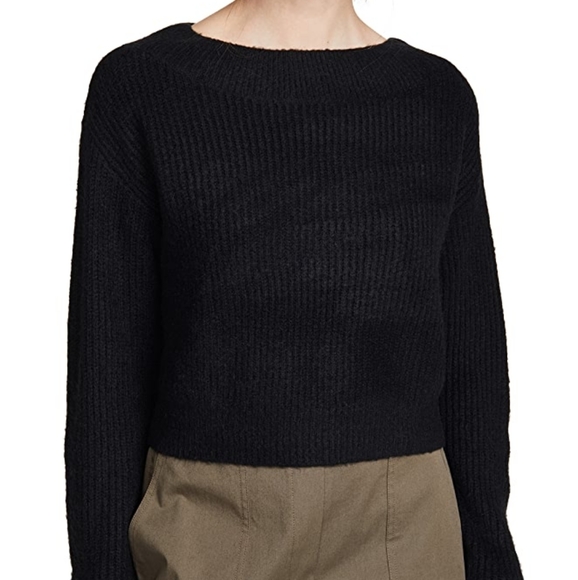 Anthropologie Line & Dot black cropped sweater - Picture 7 of 10